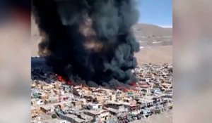 Chili : un méga incendie détruit 100 habitations dans un bidonville