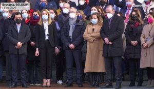 L'émotion des députés européens lors d'une minute de silence en mémoire de David Sassoli