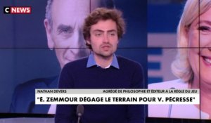 Nathan Devers : «Éric Zemmour fait l’union des droites, mais en prenant Marine Le Pen par sa droite ce qui est contradictoire dans les termes»
