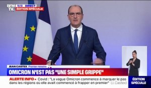 Jean Castex annonce l'ouverture du rappel vaccinal pour tous les 12-17 ans "à partir de lundi prochain", "mais sans obligation"