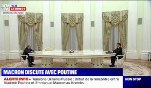 La rencontre entre Emmanuel Macron et Vladimir Poutine débute à Moscou