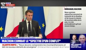 Emmanuel Macron: "La sécurité de notre continent, pour être maintenue, a besoin que nous ne reproduisions pas ici les erreurs du passé"