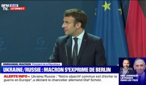 Ukraine/Russie: Emmanuel Macron affirme que "le premier objectif est d'éviter la guerre"