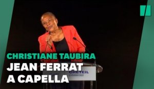 Christiane Taubira pousse la chansonnette en fin de meeting