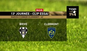 TOP 14 - Essai de Marvin O CONNOR (ASM) - CA Brive - ASM Clermont - J13 - Saison 2021/2022