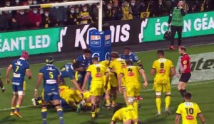 TOP 14 - Essai de Tawera KERR-BARLOW (SR) - Stade Rochelais - ASM Clermont - J18 - Saison 2021/2022