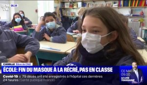 Protocole sanitaire à l'école: fin du masque à la récréation mais pas en classe
