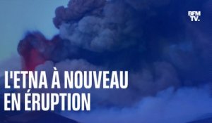 L'Etna à nouveau éruption: les images de l'importante colonne de fumée s'échappant du volcan