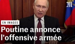 Vladimir Poutine annonce l'offensive militaire en Ukraine