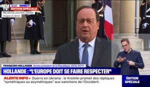 François Hollande: "Il nous faut aider le président [ukrainien] qui est dans une situation périlleuse pour sa propre vie"