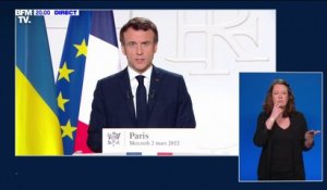 Emmanuel Macron: "J'adresse au président Volodymyr Zelensky le soutien fraternel de la France"