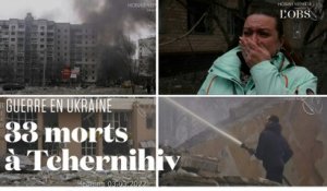 Scènes de dévastation à Tchernihiv après des frappes russes en Ukraine