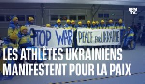Jeux paralympiques: les athlètes ukrainiens manifestent pour la paix
