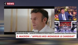 Benjamin Morel : «Il n'a pas intérêt à faire des propositions», à propos d'Emmanuel Macron