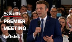 Emmanuel Macron à Poissy pour son premier meeting de campagne