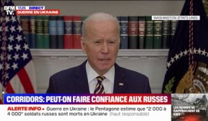 Joe Biden: "Nous allons interdire l'importation de gaz et de pétrole russes"
