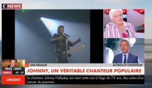 CNews : Line Renaud émue Johnny Hallyday