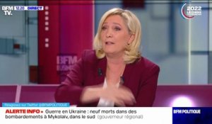 Marine Le Pen sur l'accueil d'Ukrainiens en France: "Les vrais réfugiés sont victimes du laxisme des dernières années"