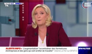 Pour Marine Le Pen, "le président de la République se sert de la guerre en Ukraine pour faire peur aux Français"