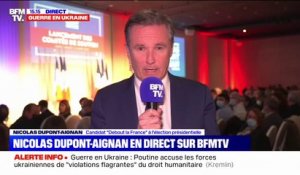 Guerre en Ukraine: Nicolas Dupont-Aignan regrette "un engrenage de sanctions [contre la Russie] qui vont retomber contre le peuple français"