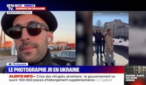 Ukraine: JR raconte l'histoire derrière son œuvre de 45 mètres déployée à Lviv