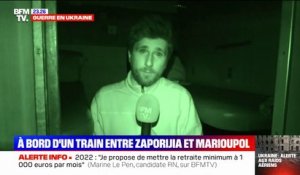 À bord d'un train entre Zaporijia et Marioupol