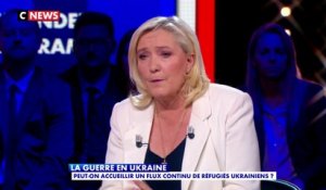 Marine Le Pen sur l'accueil des réfugiés ukrainiens : «Nous n'en avons pas les moyens parce que nous avons été extrêmement laxistes dans la manière dont nous avons géré des flux migratoires»