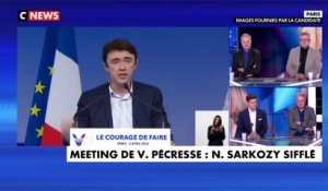 Le nom de Nicolas Sarkozy hué au meeting de Valérie Pécresse
