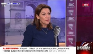 Ehpad: Anne Hidalgo souhaite "un vrai service public" et le recrutement "d'au moins 40.000 personnes"