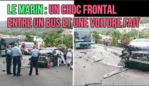 Le Marin : un choc frontal entre un bus et une voiture fait un blessé grave
