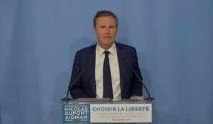 Nicolas Dupont-Aignan: "J’appelle [à voter] et je voterai Marine Le Pen"