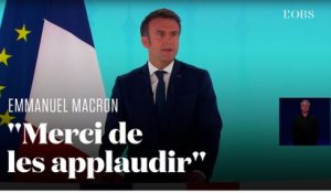 Emmanuel Macron fait applaudir les candidats éliminés, après avoir dominé le premier tour