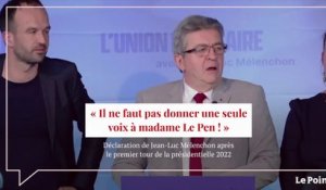 Jean-Luc Mélenchon : « Il ne faut pas donner une seule  voix à madame Le Pen ! »