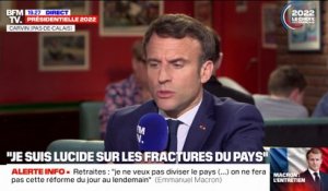 Emmanuel Macron: "Je suis très lucide sur les fractures" du pays