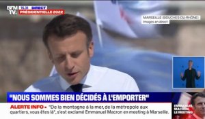 Meeting d'entre-deux tours à Marseille: Emmanuel Macron vante "un projet de force pour notre pays"