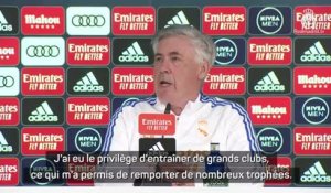 33e j. - Ancelotti : "J'ai eu le privilège d'entraîner de grands clubs qui gagnent des titres"