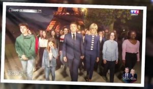 Emmanuel et Brigitte Macron main dans la main pour l'arrivée du président réélu au Champs-de-Mars
