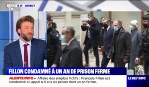 Emplois fictifs: François Fillon condamné en appel à un an de prison ferme