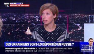 Pour la porte-parole du Quai d’Orsay, il n'y a "pas de confirmation à ce stade" que des Ukrainiens aient été déportés en Russie