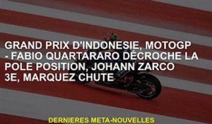 Grand Prix d'Indonésie, MotoGP - Fabio Quartararo prend la pole, Johann Zarco troisième, Marquez tom