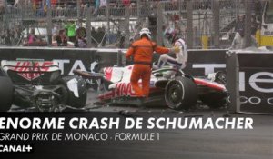 L'énorme crash de Mick Schumacher, la Haas coupée en deux ! - Grand Prix de Monaco - F1
