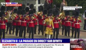 Jubilé d'Elizabeth II: la parade militaire "Trooping the Colour" s'élance