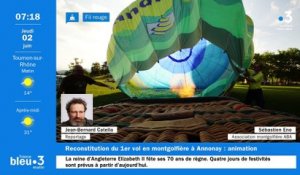 France Bleu Drôme Ardèche fête avec Annonay le premier vol d'une montgolfière.