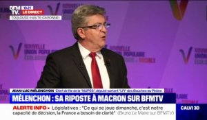 Jean-Luc Mélenchon: "Avant de partir, Emmanuel Macron a fait un sketch sur le tarmac"