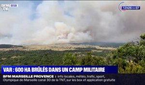 Incendie dans le Var: 600 hectares brûlés dans un camp militaire