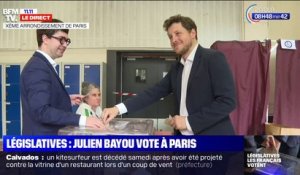 Législatives 2022: Julien Bayou vote à Paris