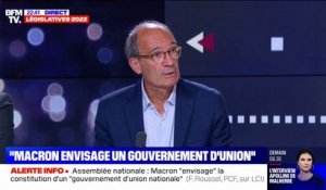 Pour Éric Woerth, l'union nationale, c'est "abandonner en partie les réformes qu'on doit mettre en place"