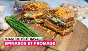 Recette de toast : Sandwich aux épinards et au fromage