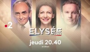 Elysée 2022 (France 2) Eric Zemmour / Anne Hidalgo