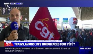 Emmanuel Duchemin (FO) annonce que la grève chez ADP "va continuer à l'identique" samedi et dimanche